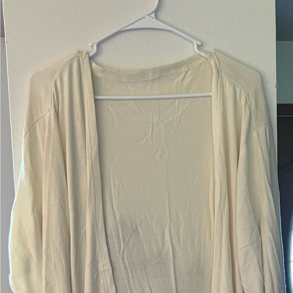 Zyia cream boyfriend lounge cardigan